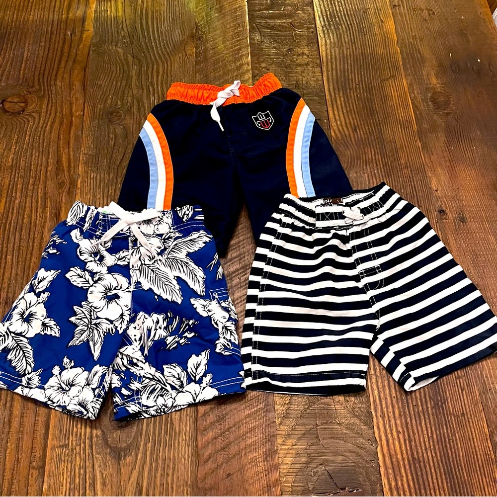 Lot of 3 Boys Bathing Suits / Swim Trunks.  Size 2